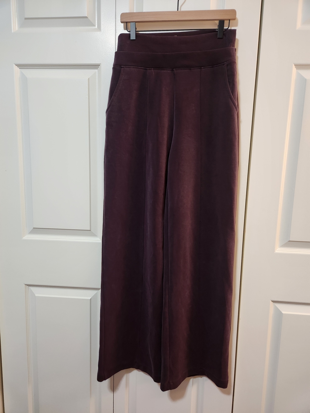 Wide Leg Lounge Pants - Plum Womens Medium Extra Tall With Pockets
